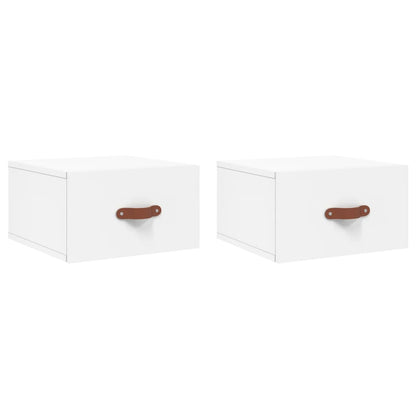 Wall-mounted Bedside Cabinets 2 pcs White 35x35x20 cm