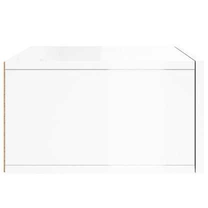 Wall-mounted Bedside Cabinet High Gloss White 35x35x20 cm