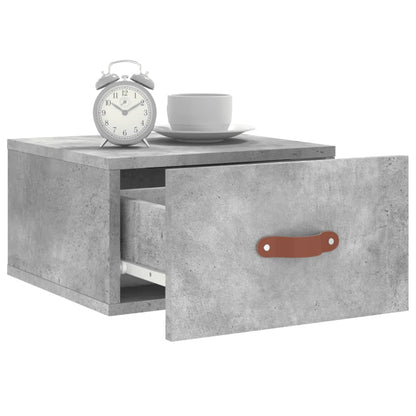 Wall-mounted Bedside Cabinet Concrete Grey 35x35x20 cm