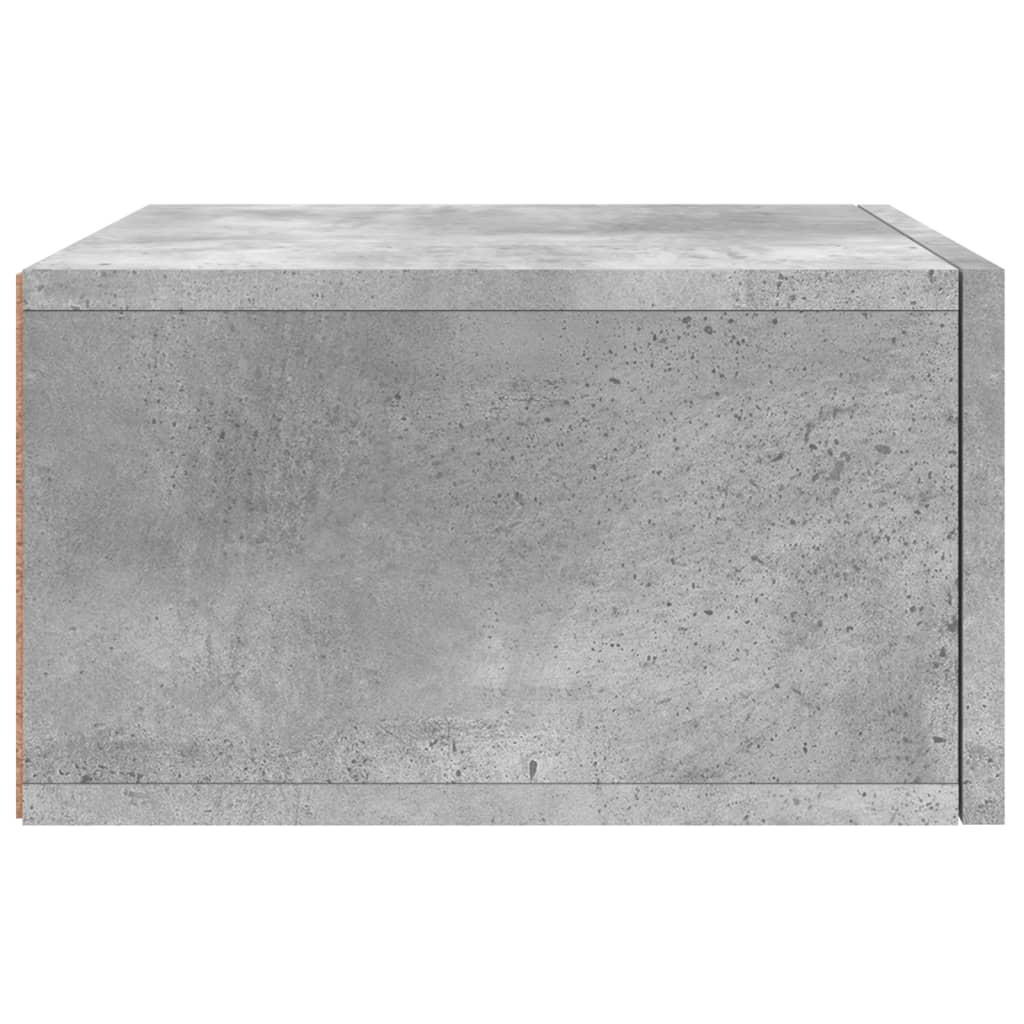 Wall-mounted Bedside Cabinet Concrete Grey 35x35x20 cm