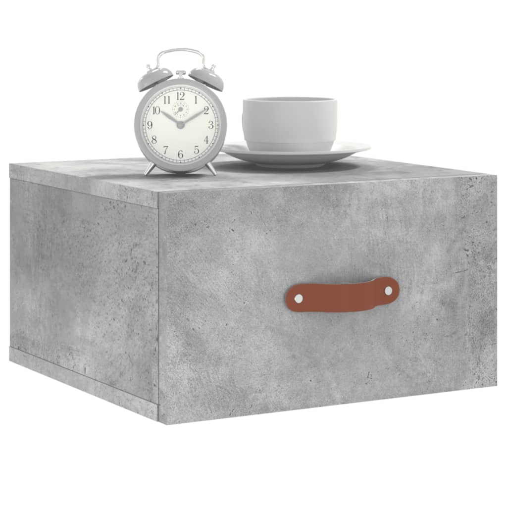 Wall-mounted Bedside Cabinets 2 pcs Concrete Grey 35x35x20 cm