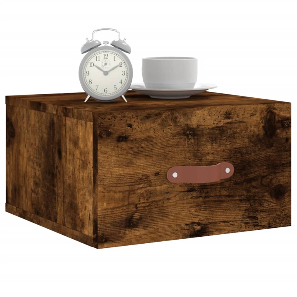 Wall-mounted Bedside Cabinets 2 pcs Smoked Oak 35x35x20 cm