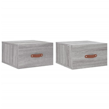 Wall-mounted Bedside Cabinets 2 pcs Grey Sonoma 35x35x20 cm