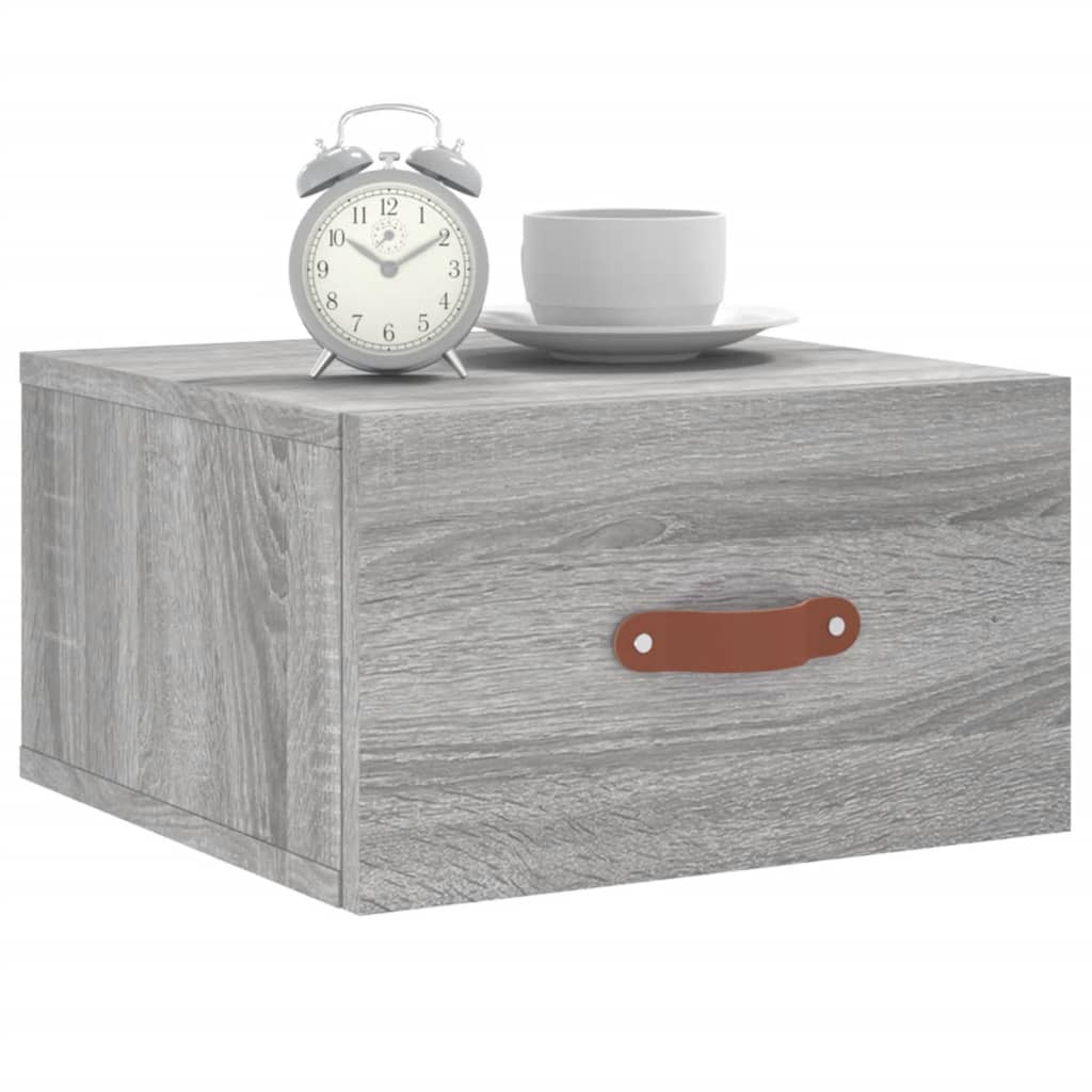 Wall-mounted Bedside Cabinets 2 pcs Grey Sonoma 35x35x20 cm