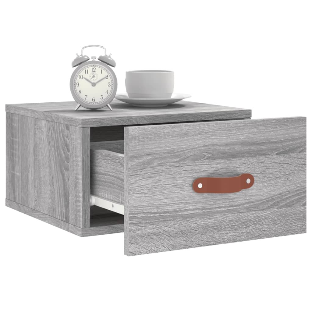 Wall-mounted Bedside Cabinets 2 pcs Grey Sonoma 35x35x20 cm