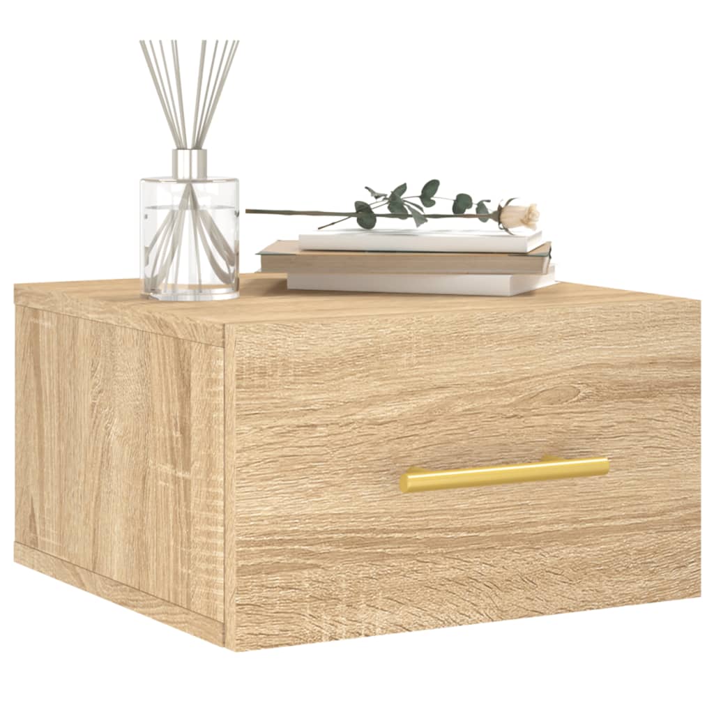 Wall-mounted Bedside Cabinets 2 pcs Sonoma Oak 35x35x20 cm