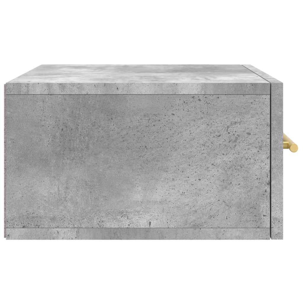 Wall-mounted Bedside Cabinet Concrete Grey 35x35x20 cm