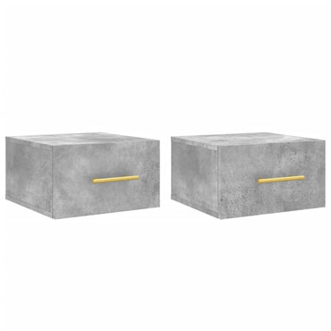 Wall-mounted Bedside Cabinets 2 pcs Concrete Grey 35x35x20 cm