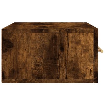 Wall-mounted Bedside Cabinet Smoked Oak 35x35x20 cm