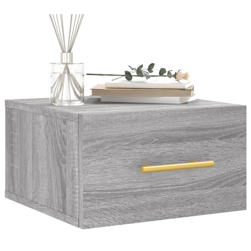 Wall-mounted Bedside Cabinet Grey Sonoma 35x35x20 cm