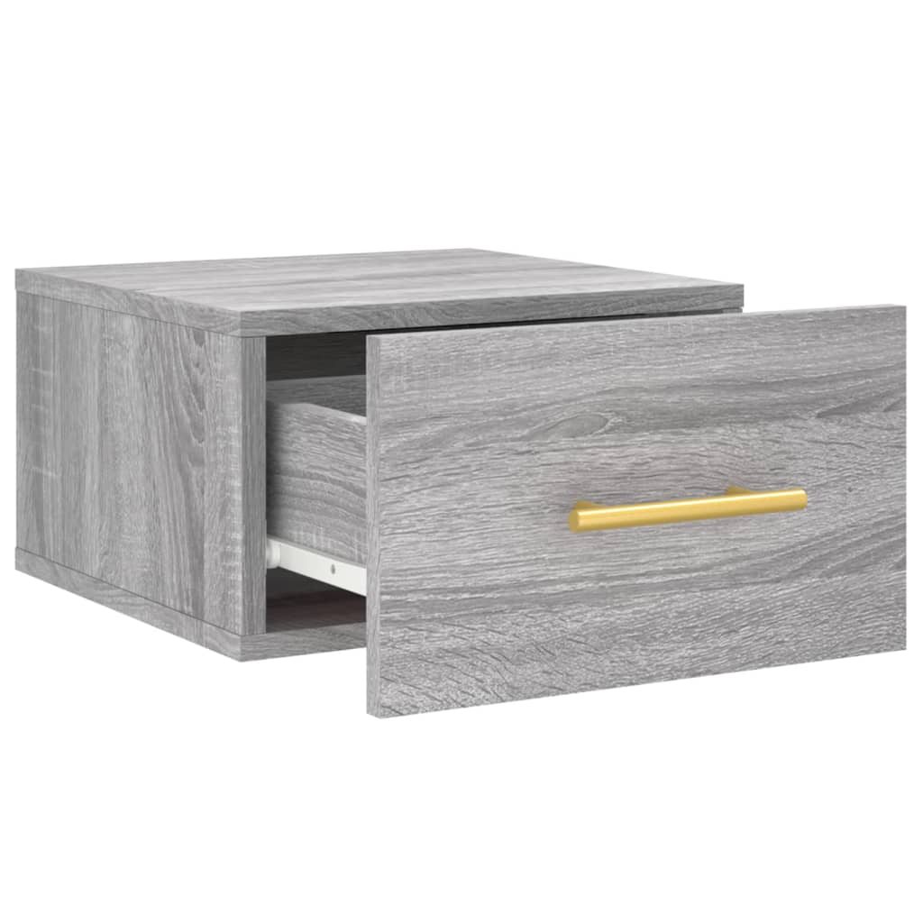 Wall-mounted Bedside Cabinet Grey Sonoma 35x35x20 cm