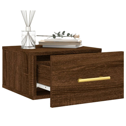 Wall-mounted Bedside Cabinets 2 pcs Brown Oak 35x35x20 cm