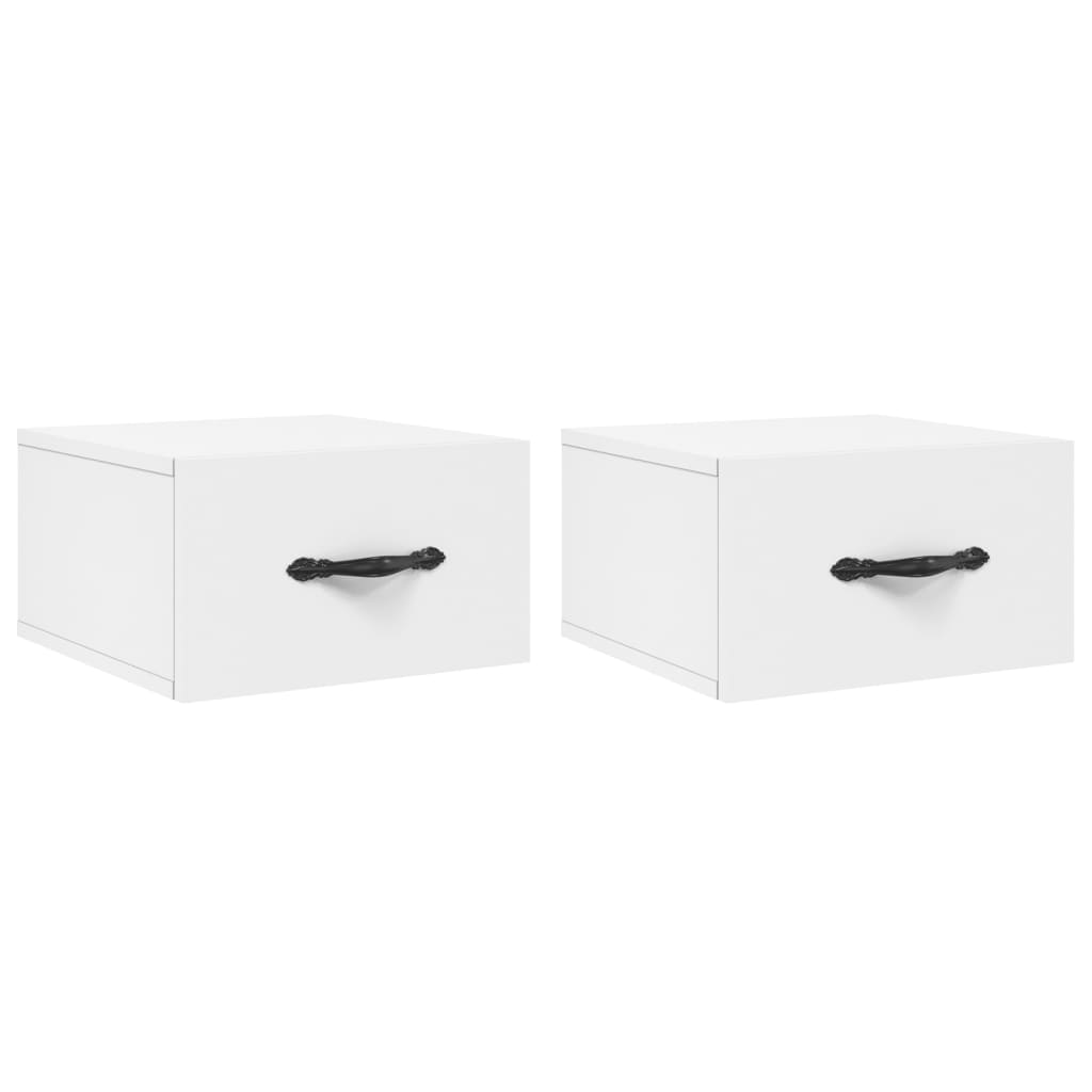 Wall-mounted Bedside Cabinets 2 pcs White 35x35x20 cm