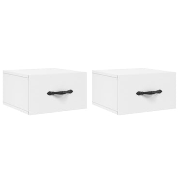 Wall-mounted Bedside Cabinets 2 pcs White 35x35x20 cm