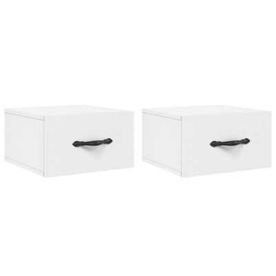 Wall-mounted Bedside Cabinets 2 pcs White 35x35x20 cm