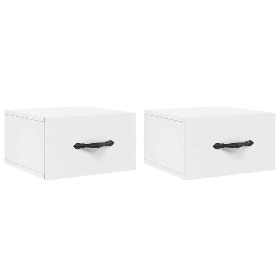 Wall-mounted Bedside Cabinets 2 pcs White 35x35x20 cm