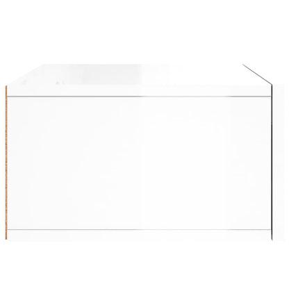 Wall-mounted Bedside Cabinet High Gloss White 35x35x20 cm