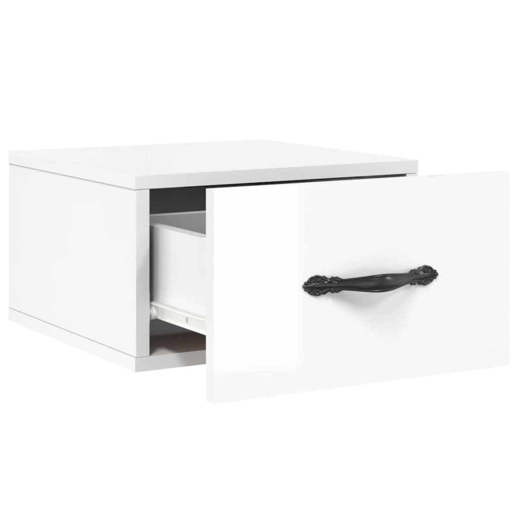 Wall-mounted Bedside Cabinets 2 pcs High Gloss White 35x35x20 cm