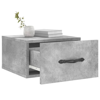 Wall-mounted Bedside Cabinet Concrete Grey 35x35x20 cm