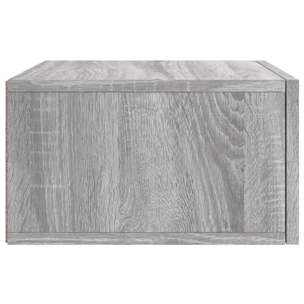 Wall-mounted Bedside Cabinet Grey Sonoma 35x35x20 cm