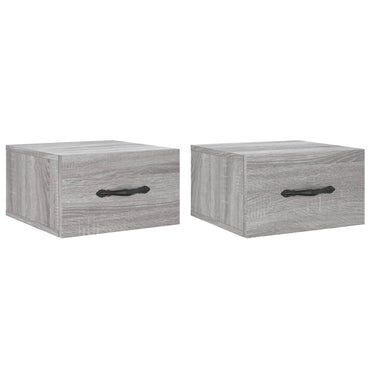 Wall-mounted Bedside Cabinets 2 pcs Grey Sonoma 35x35x20 cm