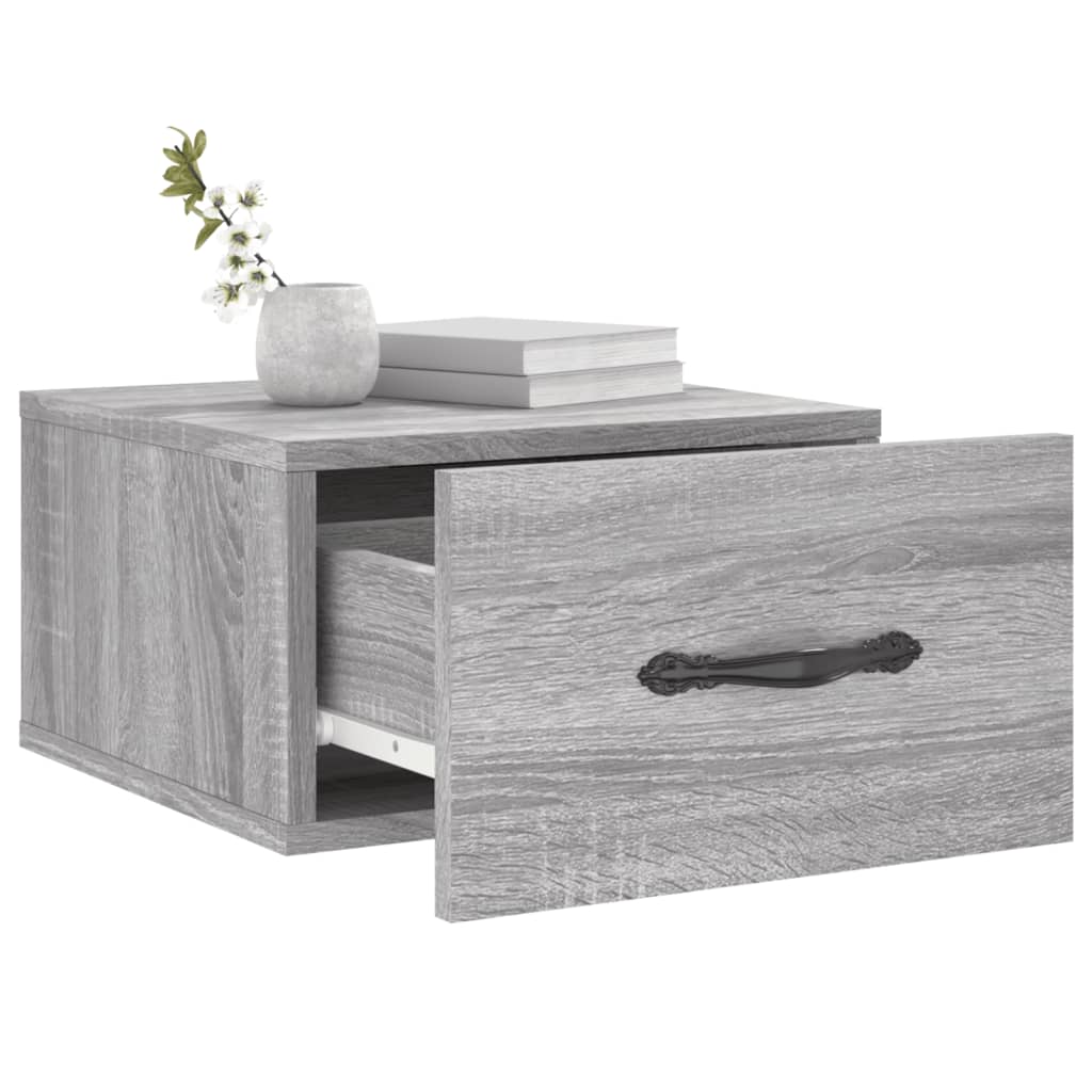 Wall-mounted Bedside Cabinets 2 pcs Grey Sonoma 35x35x20 cm