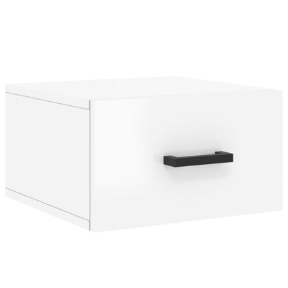 Wall-mounted Bedside Cabinet High Gloss White 35x35x20 cm