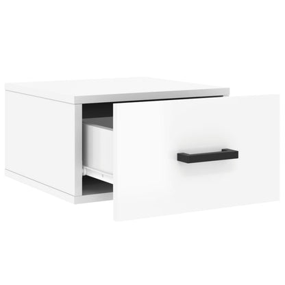 Wall-mounted Bedside Cabinet High Gloss White 35x35x20 cm