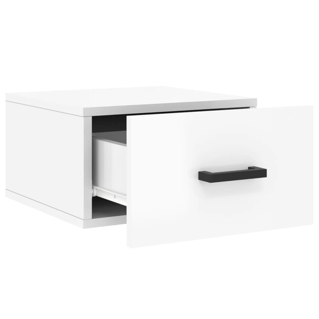 Wall-mounted Bedside Cabinets 2 pcs High Gloss White 35x35x20 cm