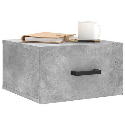 Wall-mounted Bedside Cabinet Concrete Grey 35x35x20 cm