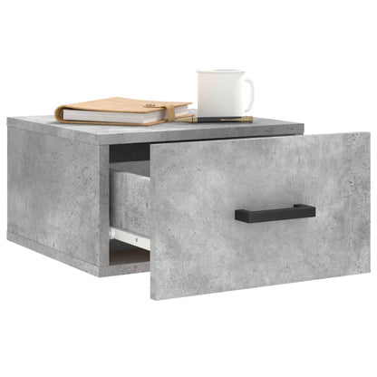 Wall-mounted Bedside Cabinet Concrete Grey 35x35x20 cm