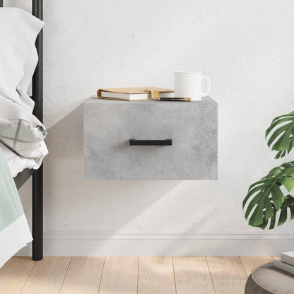 Wall-mounted Bedside Cabinet Concrete Grey 35x35x20 cm