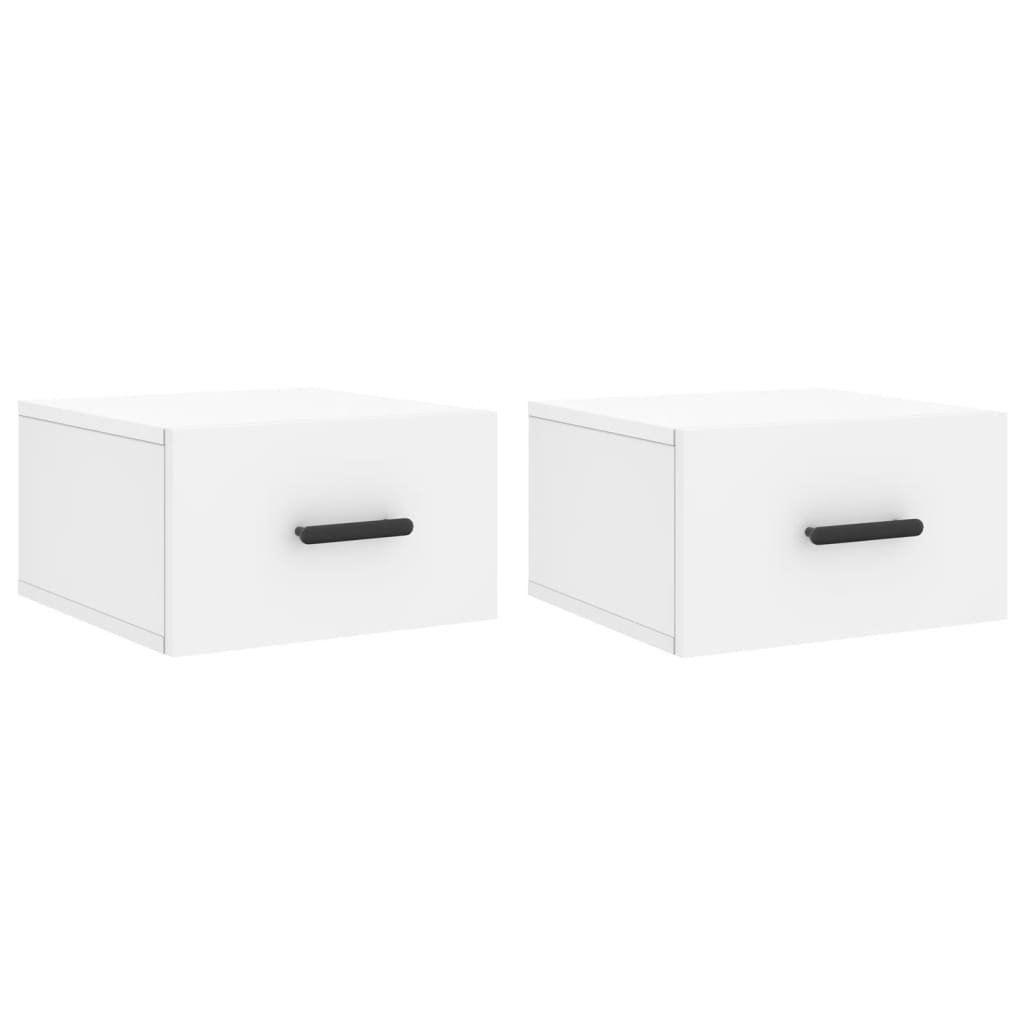 Wall-mounted Bedside Cabinets 2 pcs White 35x35x20 cm