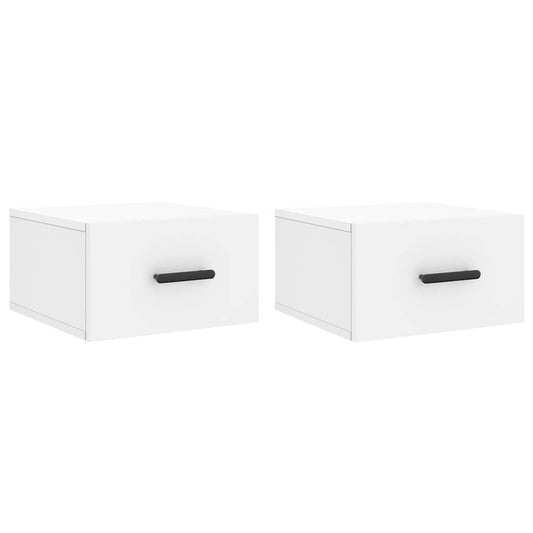 Wall-mounted Bedside Cabinets 2 pcs White 35x35x20 cm