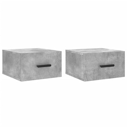 Wall-mounted Bedside Cabinets 2 pcs Concrete Grey 35x35x20 cm