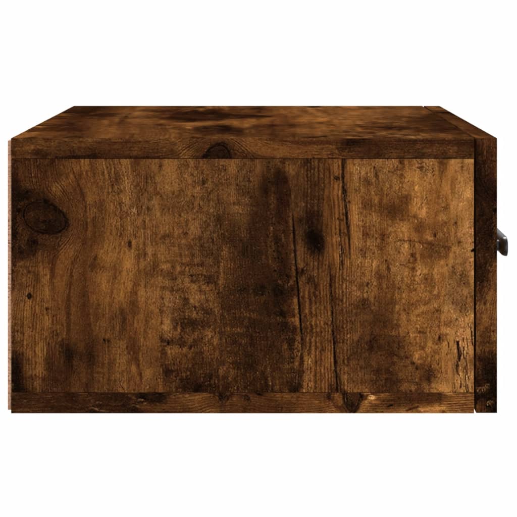 Wall-mounted Bedside Cabinet Smoked Oak 35x35x20 cm