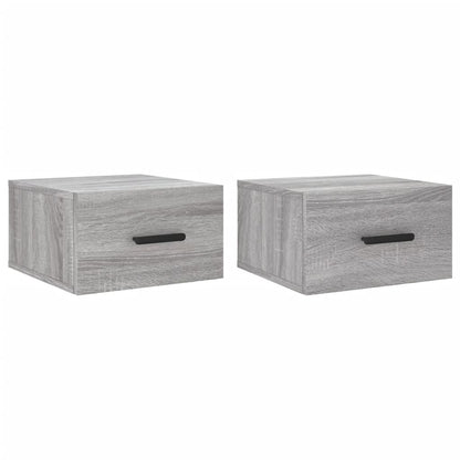 Wall-mounted Bedside Cabinets 2 pcs Grey Sonoma 35x35x20 cm