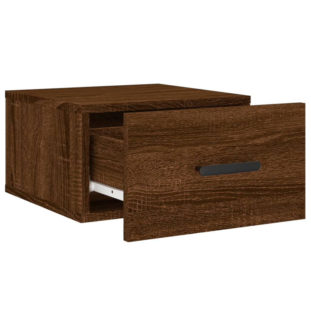 Wall-mounted Bedside Cabinets 2 pcs Brown Oak 35x35x20 cm