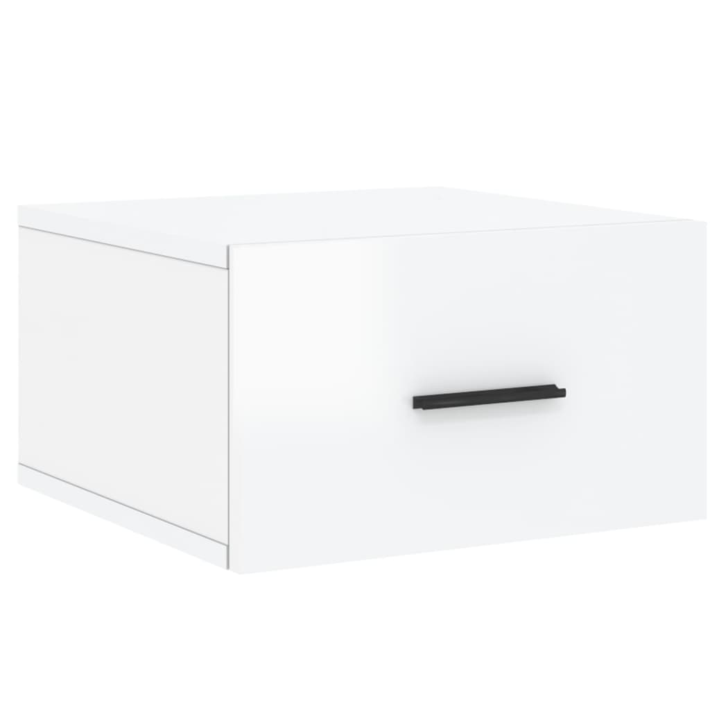 Wall-mounted Bedside Cabinets 2 pcs High Gloss White 35x35x20 cm