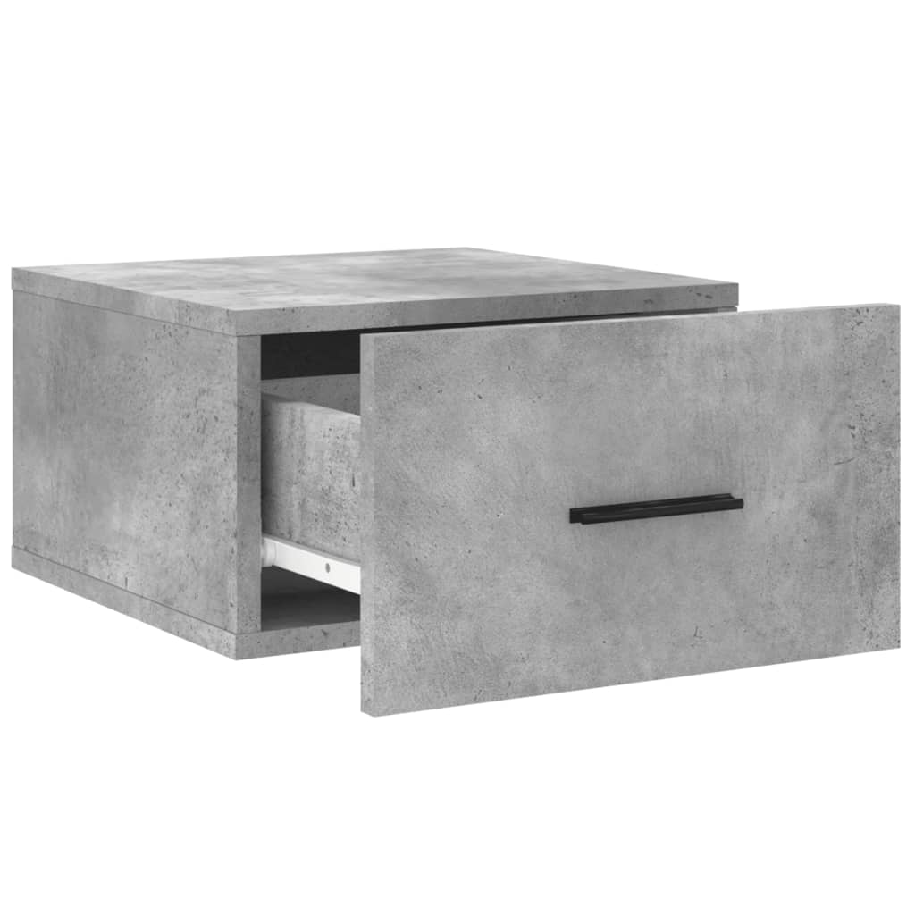 Wall-mounted Bedside Cabinet Concrete Grey 35x35x20 cm