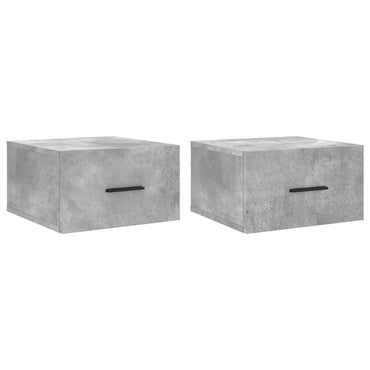 Wall-mounted Bedside Cabinets 2 pcs Concrete Grey 35x35x20 cm