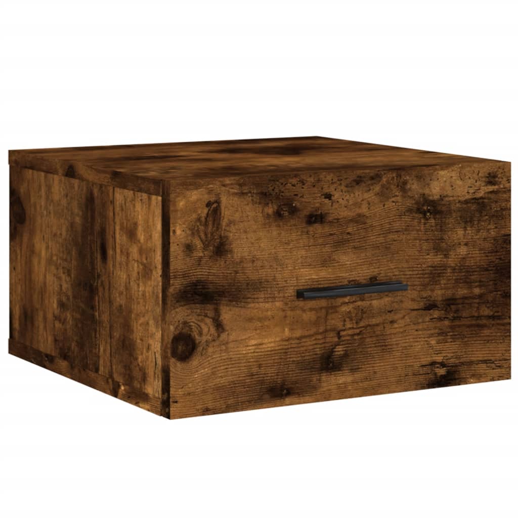 Wall-mounted Bedside Cabinet Smoked Oak 35x35x20 cm