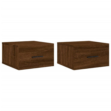 Wall-mounted Bedside Cabinets 2 pcs Brown Oak 35x35x20 cm