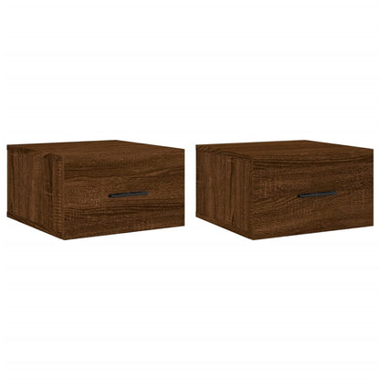 Wall-mounted Bedside Cabinets 2 pcs Brown Oak 35x35x20 cm