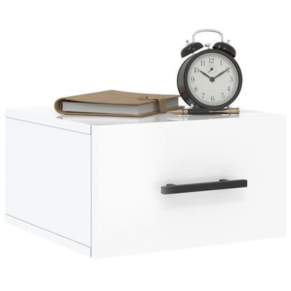 Wall-mounted Bedside Cabinet High Gloss White 35x35x20 cm