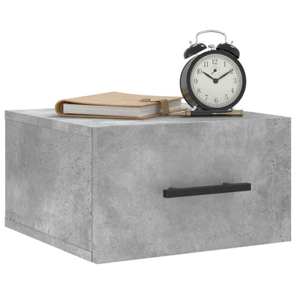 Wall-mounted Bedside Cabinet Concrete Grey 35x35x20 cm