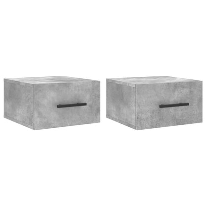 Wall-mounted Bedside Cabinets 2 pcs Concrete Grey 35x35x20 cm