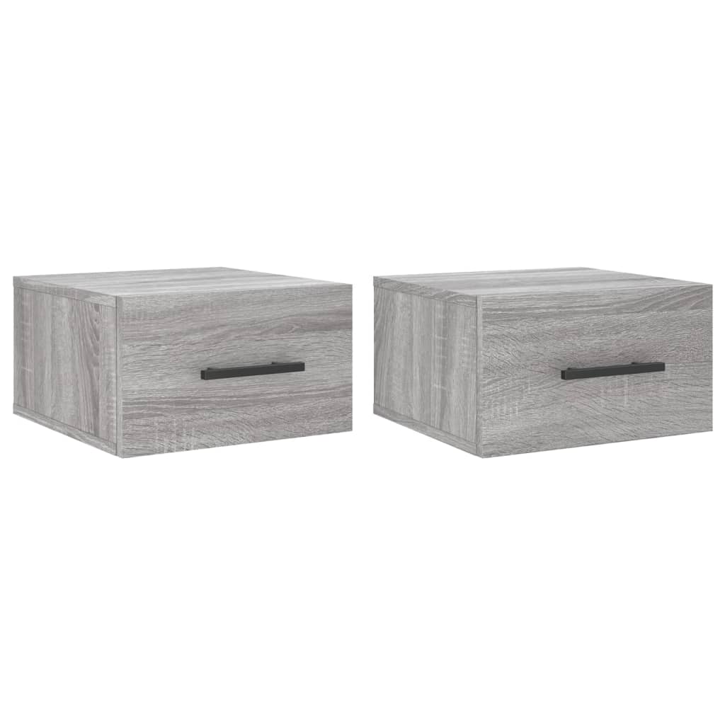 Wall-mounted Bedside Cabinets 2 pcs Grey Sonoma 35x35x20 cm