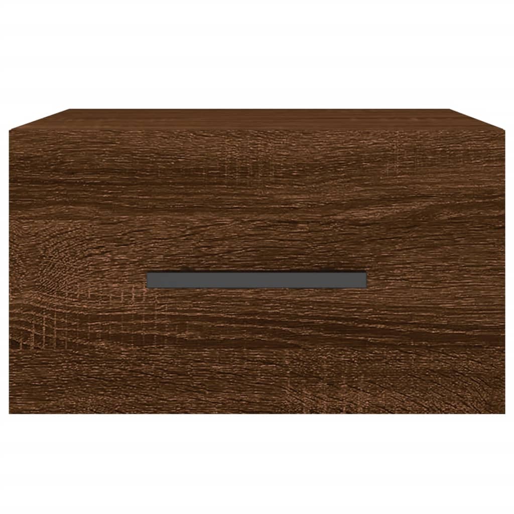 Wall-mounted Bedside Cabinet Brown Oak 35x35x20 cm