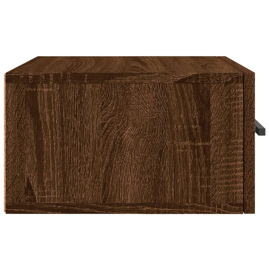 Wall-mounted Bedside Cabinet Brown Oak 35x35x20 cm